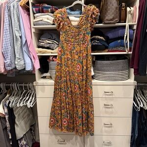 House of Harlow 1960 Floral Orange Maxi Dress